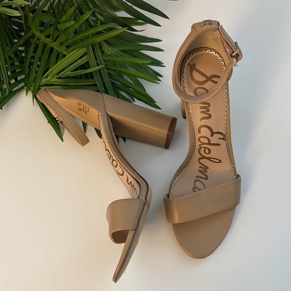 Sam Edelman tan strap heels size 8